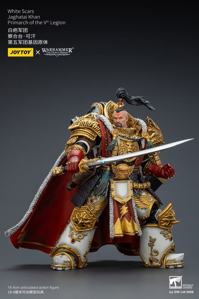 Warhammer The Horus Heresy Actionfigur White Scars Jaghatai Khan Primarch of the Vth Legion 19 cm - Preorder - ETA: 16.07.2026