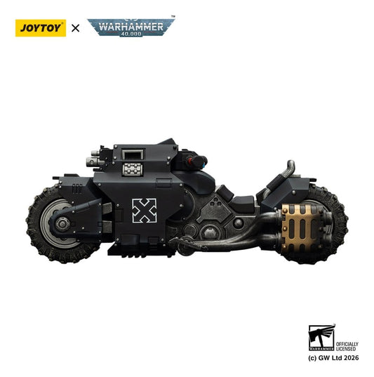Warhammer 40,000 Raider-pattern Combat Bike Raven Guard with twin-linked bolt rifles 22 cm - Preorder - ETA: 25.09.2026