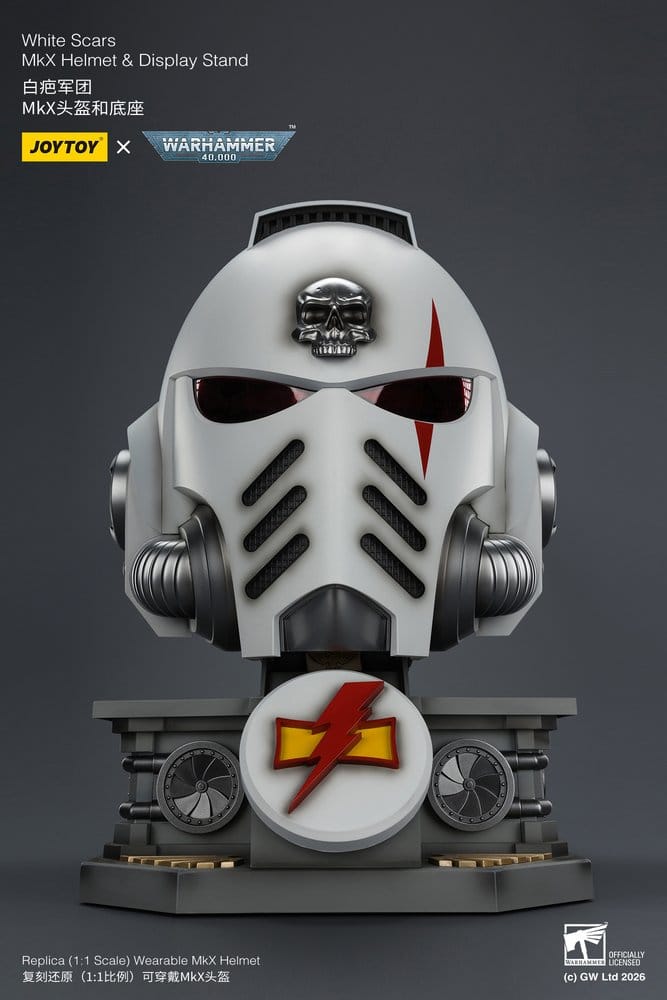 Warhammer 40,000 Helm mit Display-Ständer White Scars MkX 44 cm - Preorder - ETA: 23.10.2026