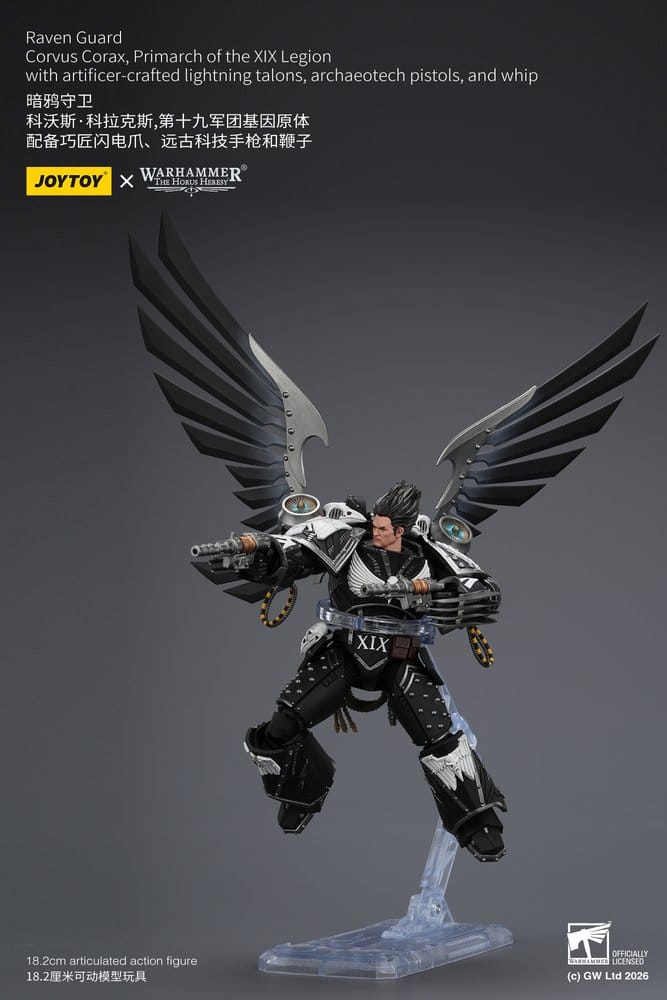 Warhammer 40,000 Actionfigur Raven Guard Corvus Corax, Primarch of the XIX Legion 18 cm - Preorder - ETA: 23.10.2026