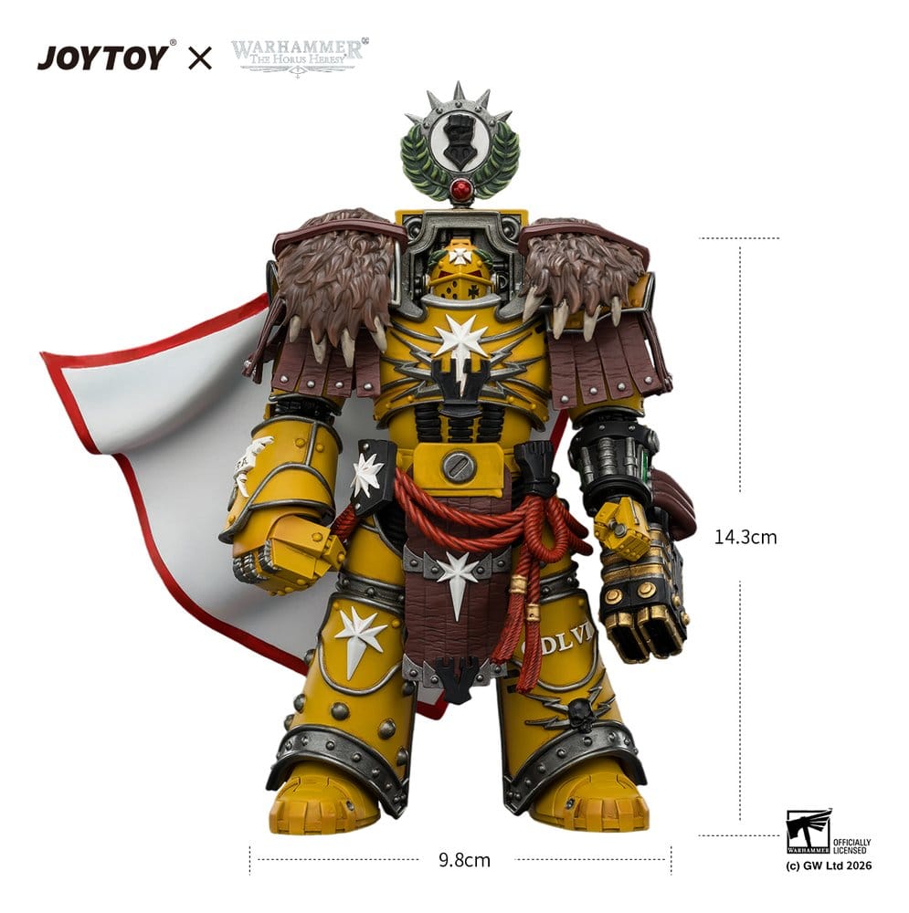 Warhammer Actionfigur Imperial Fists Lord Castellan Evander Garrius, The Tyrant of Cthonia 14 cm - Preorder - ETA: 07.10.2026
