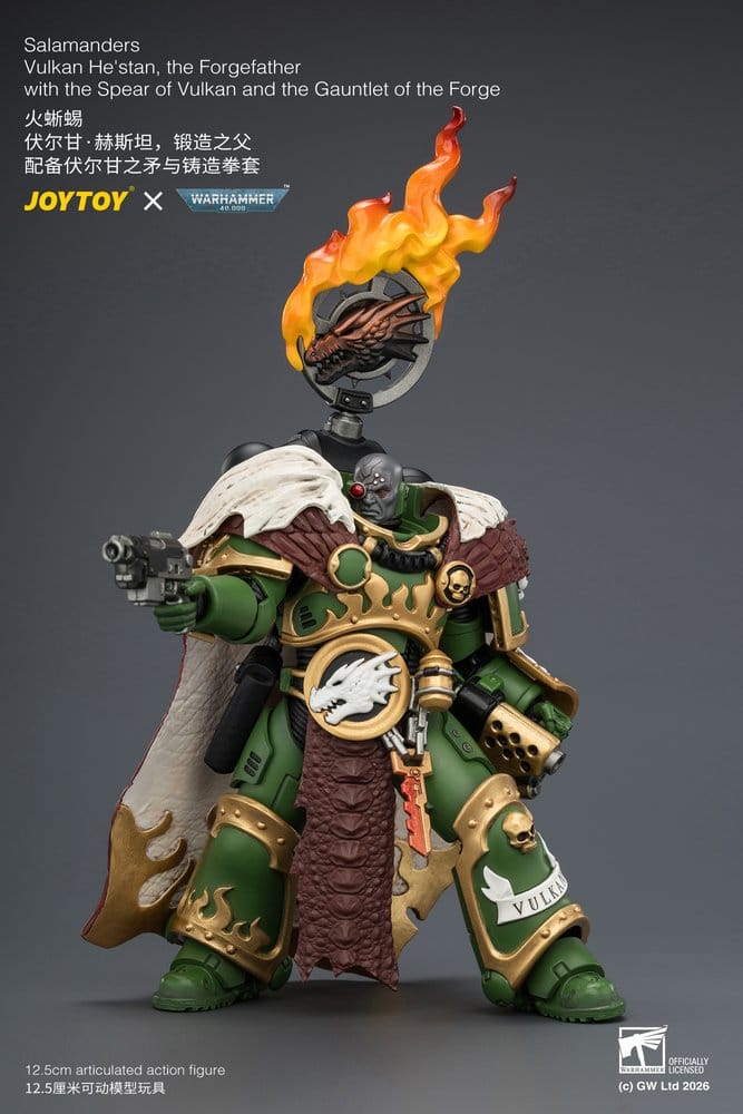 Warhammer Actionfigur Salamanders Vulkan He'stan, the Forgefather 13 cm - Preorder - ETA: 25.11.2026