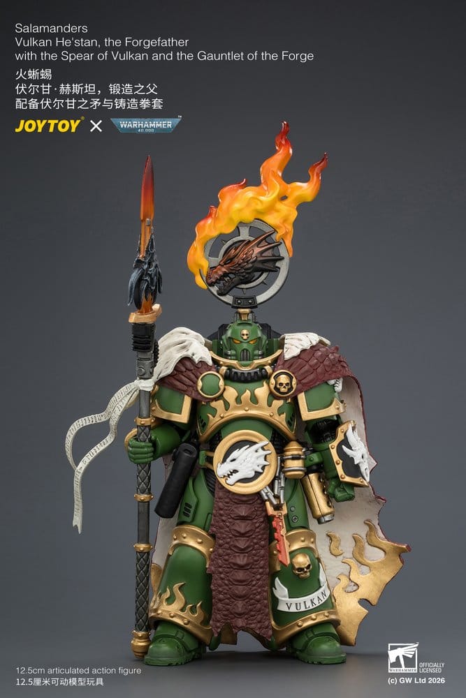 Warhammer Actionfigur Salamanders Vulkan He'stan, the Forgefather 13 cm - Preorder - ETA: 25.11.2026