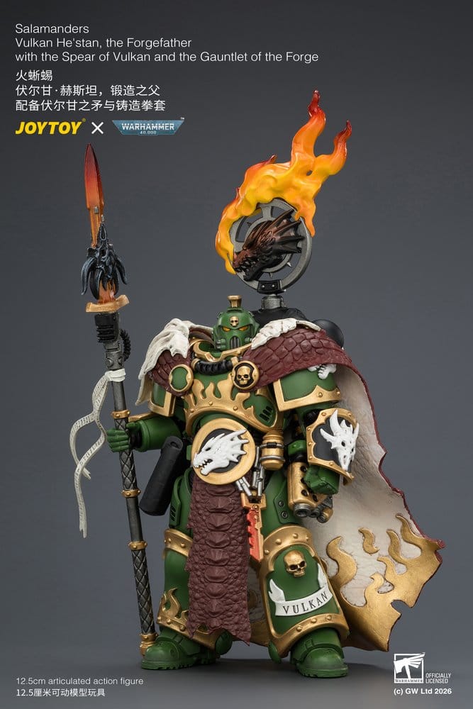 Warhammer Actionfigur Salamanders Vulkan He'stan, the Forgefather 13 cm - Preorder - ETA: 25.11.2026