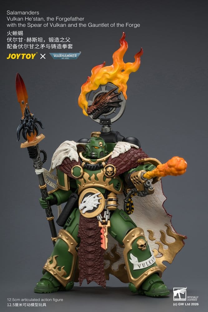 Warhammer Actionfigur Salamanders Vulkan He'stan, the Forgefather 13 cm - Preorder - ETA: 25.11.2026