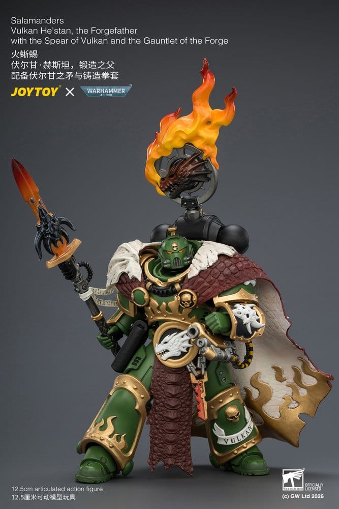 Warhammer Actionfigur Salamanders Vulkan He'stan, the Forgefather 13 cm - Preorder - ETA: 25.11.2026