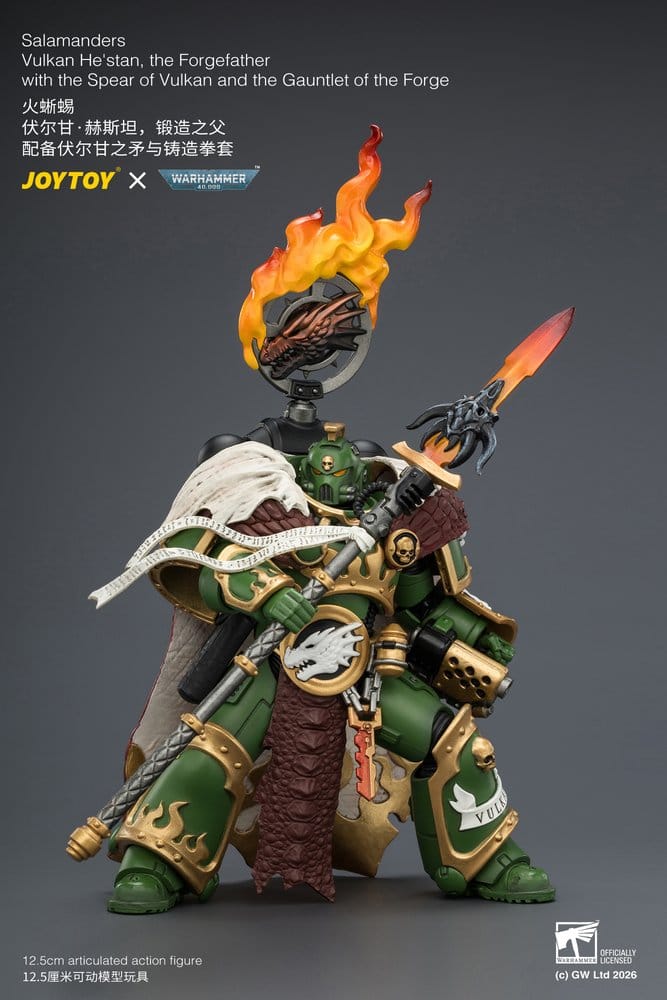 Warhammer Actionfigur Salamanders Vulkan He'stan, the Forgefather 13 cm - Preorder - ETA: 25.11.2026