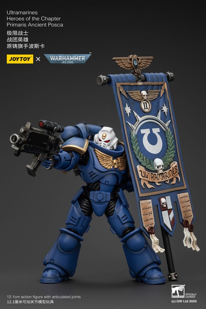 Warhammer 40k Actionfigur 1/18 Ultramarines Heroes of the Chapter Primaris Ancient Posca 20 cm - Preorder - ETA: 08.09.2025