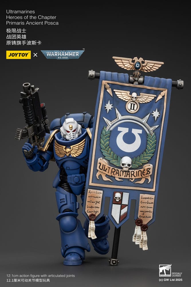 Warhammer 40k Actionfigur 1/18 Ultramarines Heroes of the Chapter Primaris Ancient Posca 20 cm - Preorder - ETA: 08.09.2025