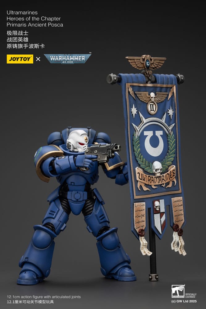 Warhammer 40k Actionfigur 1/18 Ultramarines Heroes of the Chapter Primaris Ancient Posca 20 cm - Preorder - ETA: 08.09.2025