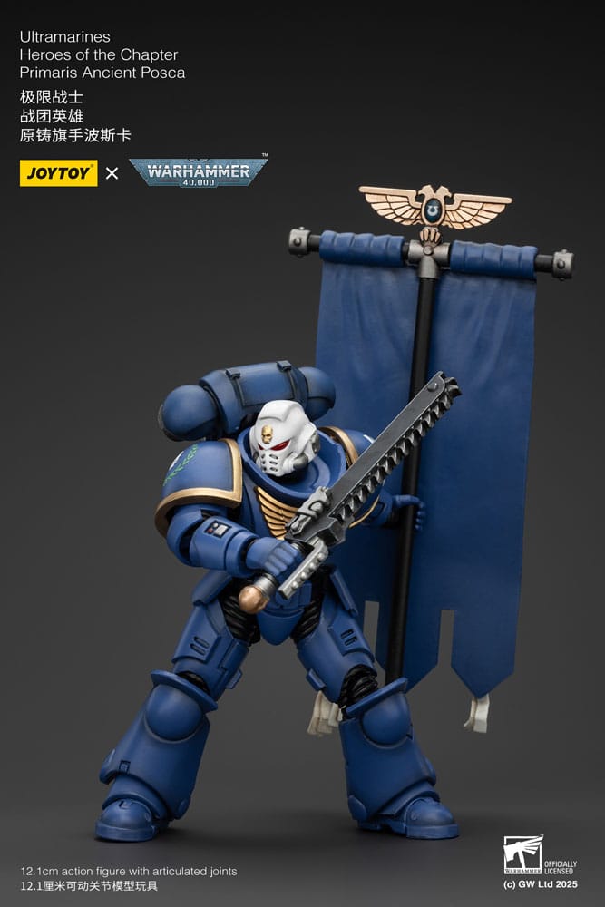 Warhammer 40k Actionfigur 1/18 Ultramarines Heroes of the Chapter Primaris Ancient Posca 20 cm - Preorder - ETA: 08.09.2025