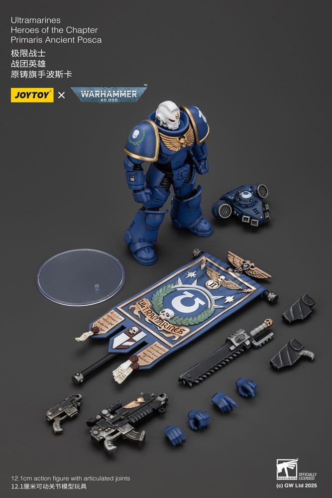 Warhammer 40k Actionfigur 1/18 Ultramarines Heroes of the Chapter Primaris Ancient Posca 20 cm - Preorder - ETA: 08.09.2025