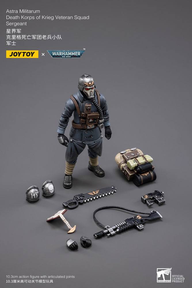 Warhammer 40k Actionfigur 1/18 Death Korps of Krieg Veteran Squad Sergeant 10 cm  - Preorder - ETA: 20.11.2025