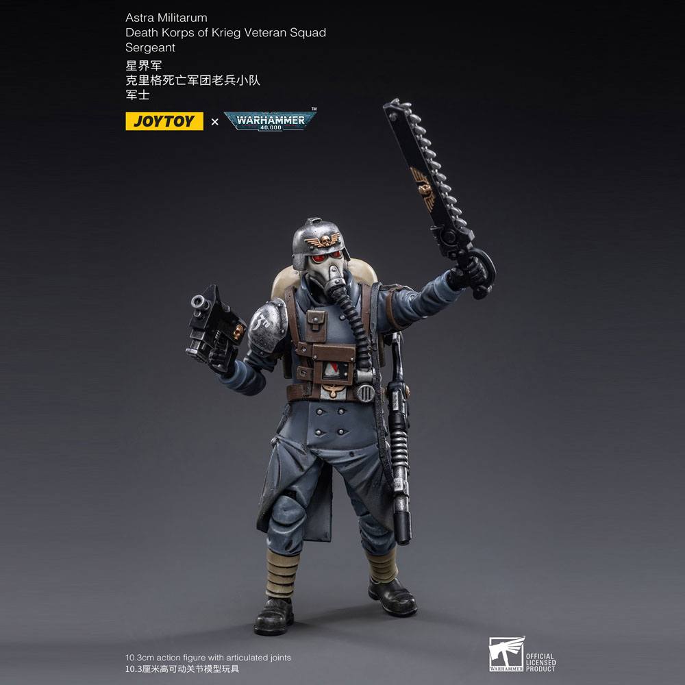 Warhammer 40k Actionfigur 1/18 Death Korps of Krieg Veteran Squad Sergeant 10 cm  - Preorder - ETA: 20.11.2025