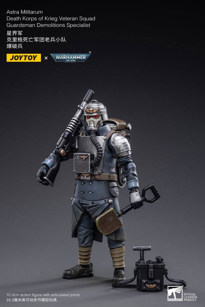 Warhammer 40k Actionfigur 1/18 Death Korps of Krieg Veteran Squad Guardsman Demolitions Specialist 10 cm  - Preorder - ETA: 12.12.2025