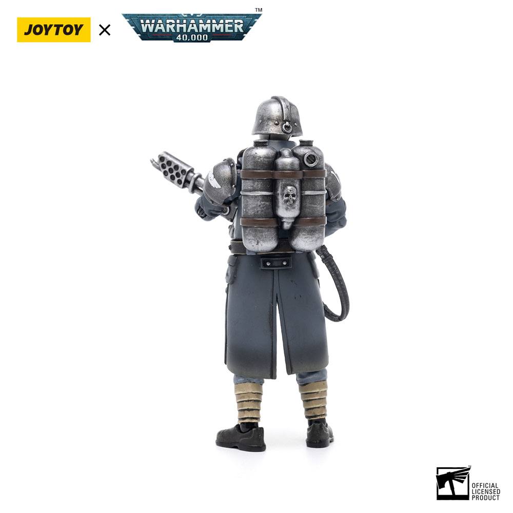 Warhammer 40k Actionfigur 1/18 Death Korps of Krieg Veteran Squad Guardsman with Flamer 10 cm - Preorder - ETA: 25.09.2026
