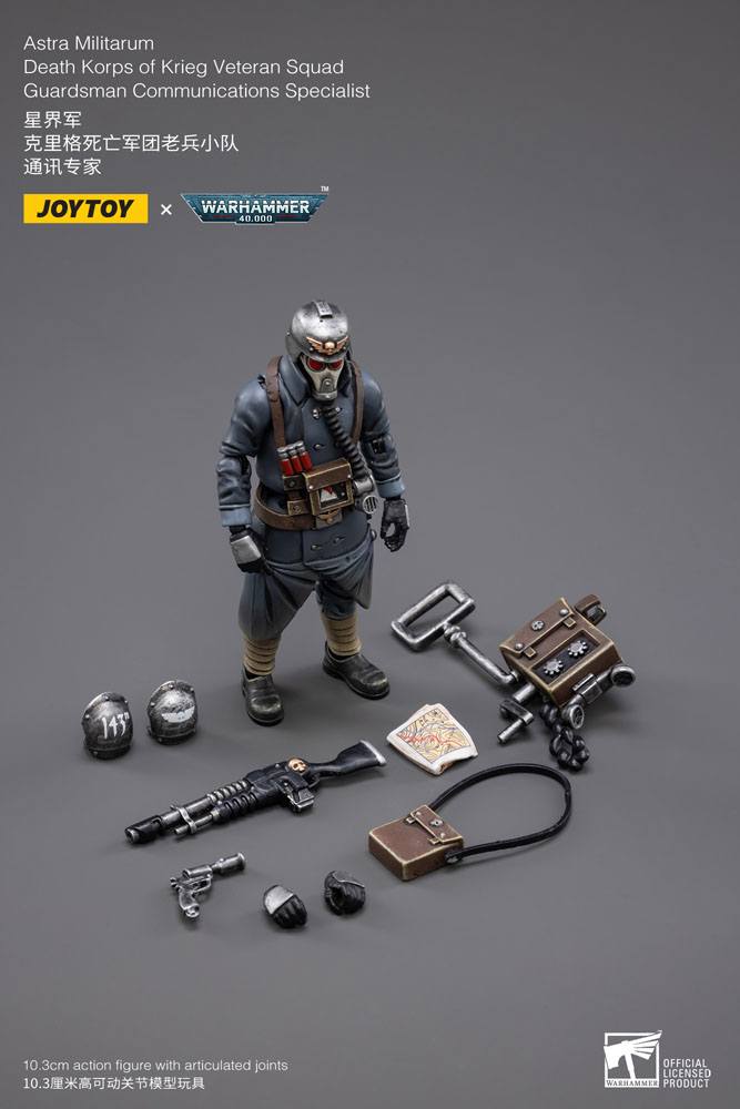 Warhammer 40k Actionfigur 1/18 Death Korps of Krieg Veteran Squad Guardsman Communications Specialist 10 cm - Preorder - ETA: 25.09.2026