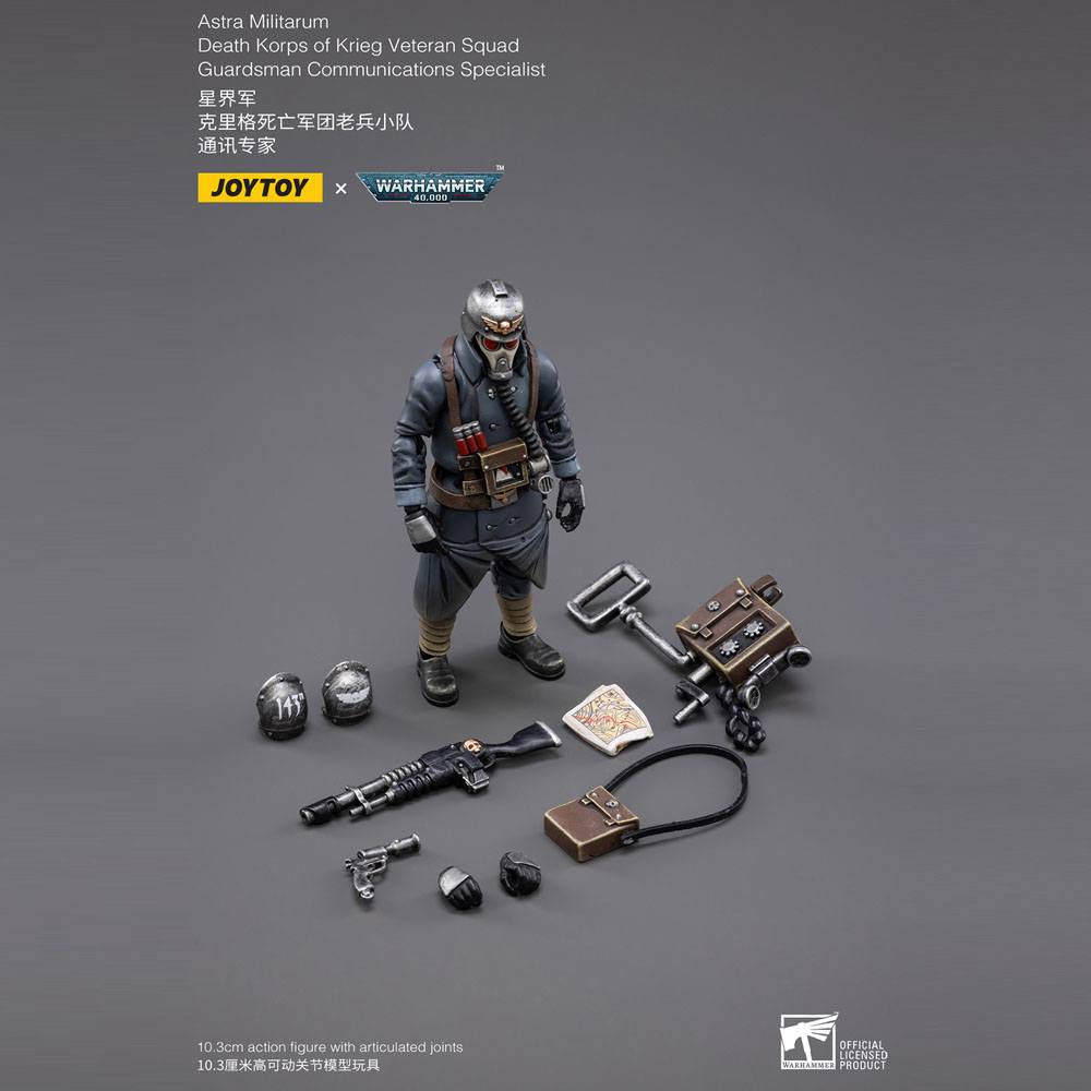 Warhammer 40k Actionfigur 1/18 Death Korps of Krieg Veteran Squad Guardsman Communications Specialist 10 cm - Preorder - ETA: 25.09.2026