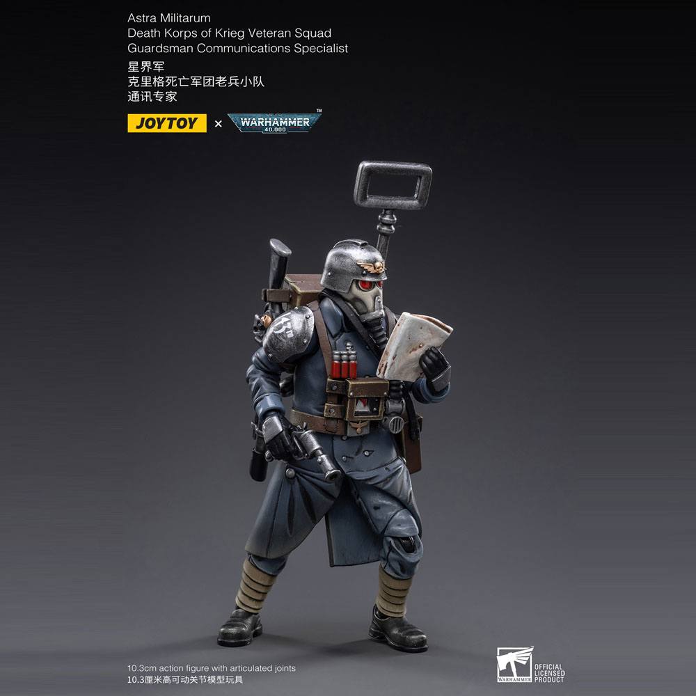 Warhammer 40k Actionfigur 1/18 Death Korps of Krieg Veteran Squad Guardsman Communications Specialist 10 cm - Preorder - ETA: 25.09.2026