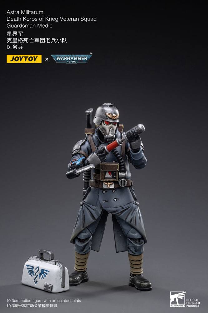 Warhammer 40k Actionfigur 1/18 Death Korps of Krieg Veteran Squad Guardsman Medic 10 cm - Versand: 7 Tage nach Bestellung