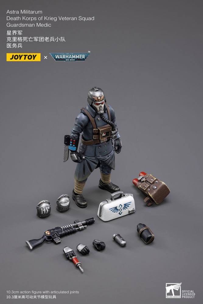 Warhammer 40k Actionfigur 1/18 Death Korps of Krieg Veteran Squad Guardsman Medic 10 cm - Versand: 7 Tage nach Bestellung