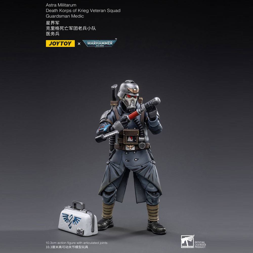 Warhammer 40k Actionfigur 1/18 Death Korps of Krieg Veteran Squad Guardsman Medic 10 cm - Versand: 7 Tage nach Bestellung