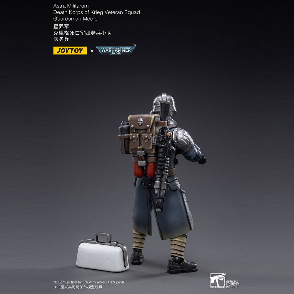 Warhammer 40k Actionfigur 1/18 Death Korps of Krieg Veteran Squad Guardsman Medic 10 cm - Versand: 7 Tage nach Bestellung