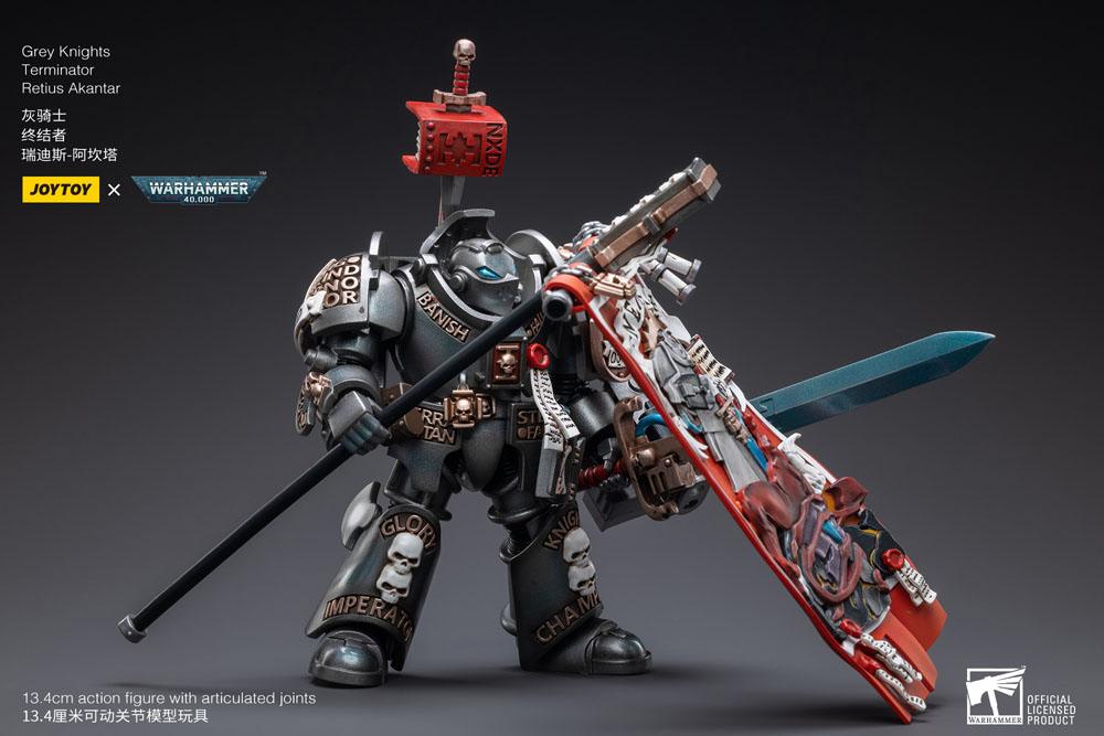 Warhammer 40k Actionfigur 1/18 Grey Knights Terminator Retius Akantar 13 cm - Preorder - ETA: 25.10.2026