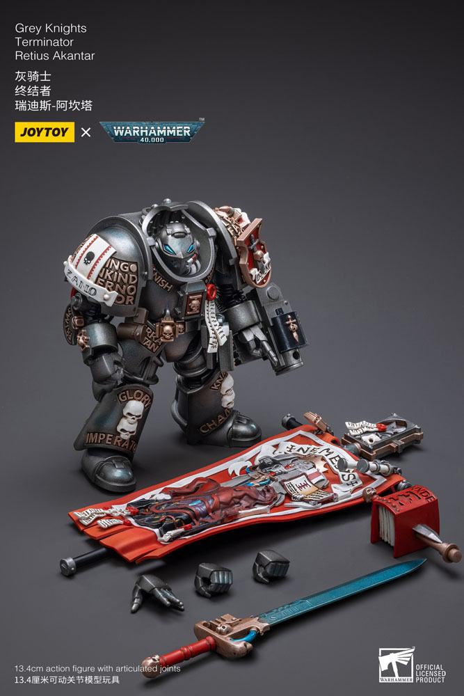 Warhammer 40k Actionfigur 1/18 Grey Knights Terminator Retius Akantar 13 cm - Preorder - ETA: 25.10.2026