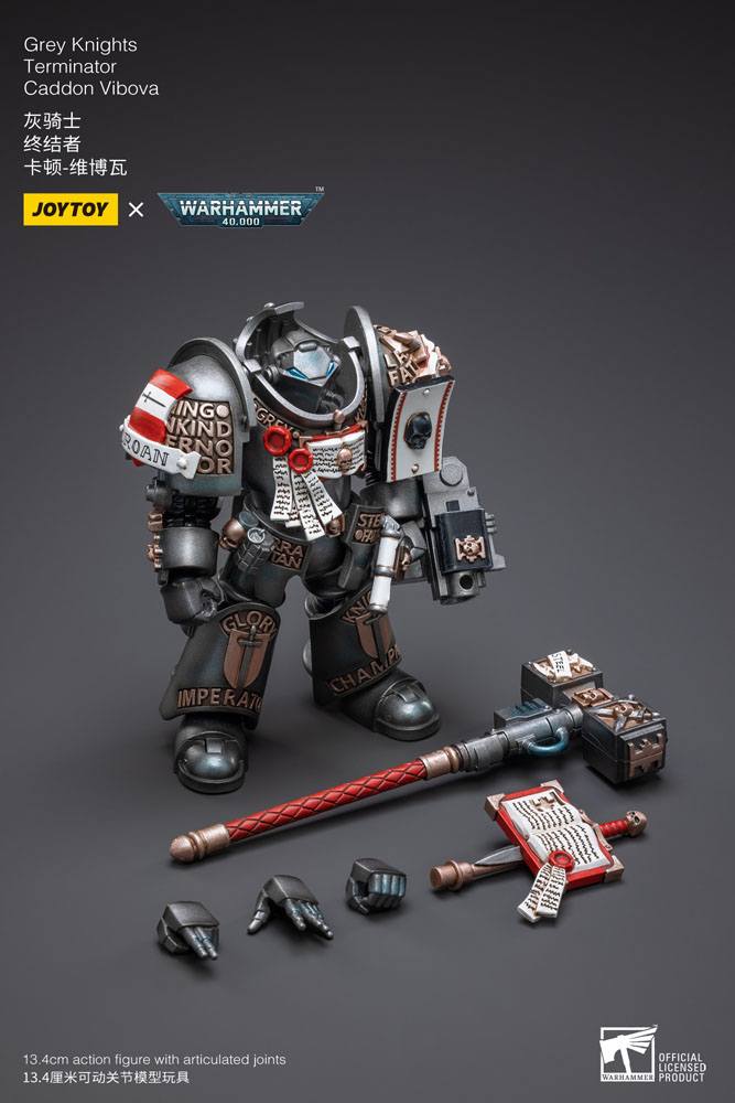 Warhammer 40k Actionfigur 1/18 Grey Knights Terminator Caddon Vibova 13 cm - Versand: 5-7 Tage nach Bestellung