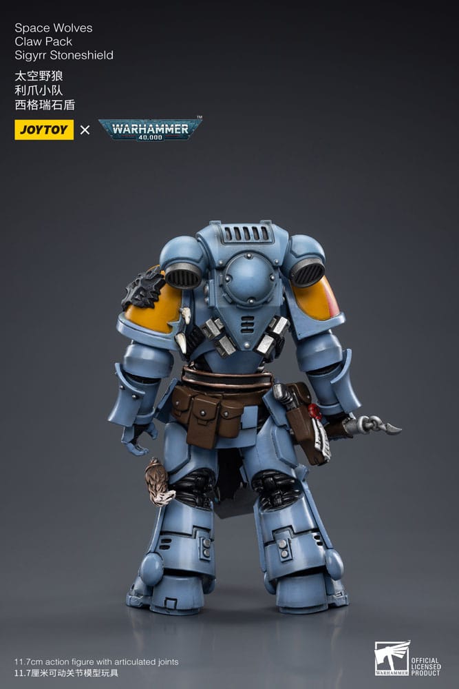 Warhammer 40k Actionfigur 1/18 Space Wolves Claw Pack Sigyrr Stoneshield 12 cm   - Versand: 5-7 Tage nach Bestellung