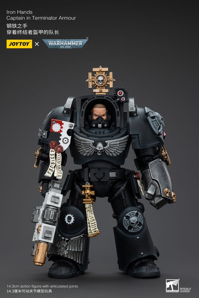 Warhammer 40k Actionfigur 1/18 Iron Hands Captain in Terminator Armour 14 cm     - Versand: 5-7 Tage nach Bestellung