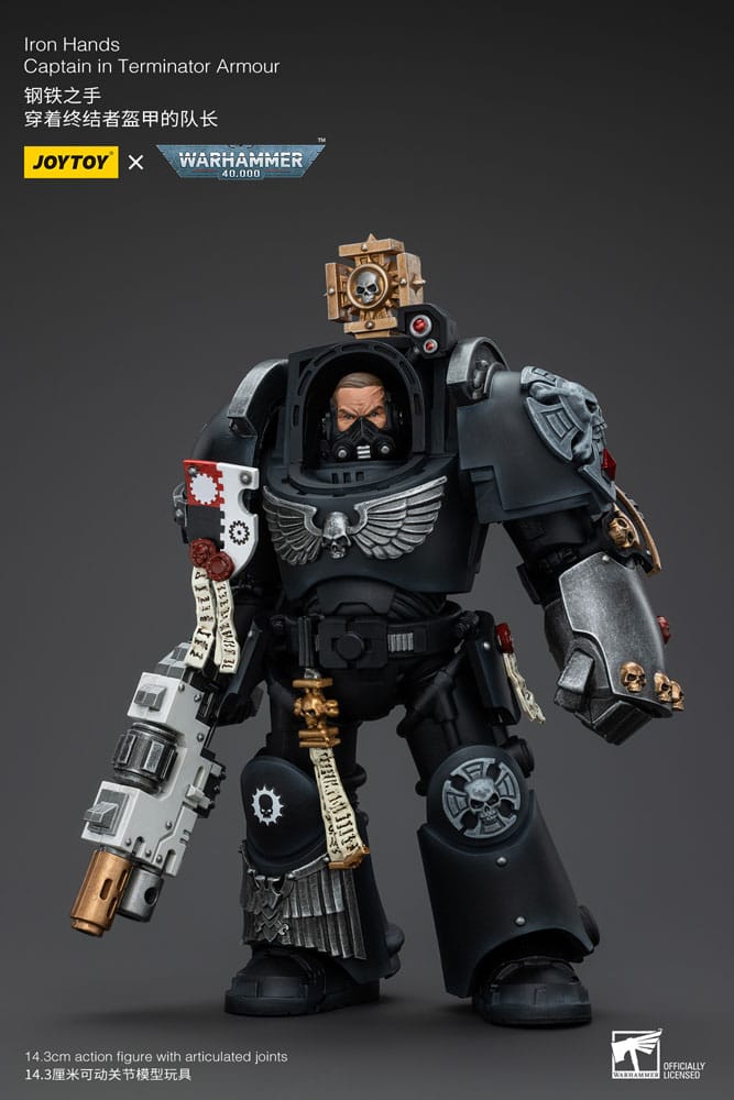 Warhammer 40k Actionfigur 1/18 Iron Hands Captain in Terminator Armour 14 cm     - Versand: 5-7 Tage nach Bestellung