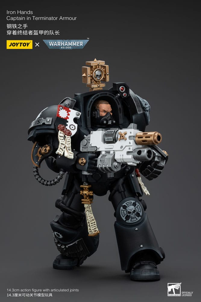 Warhammer 40k Actionfigur 1/18 Iron Hands Captain in Terminator Armour 14 cm     - Versand: 5-7 Tage nach Bestellung