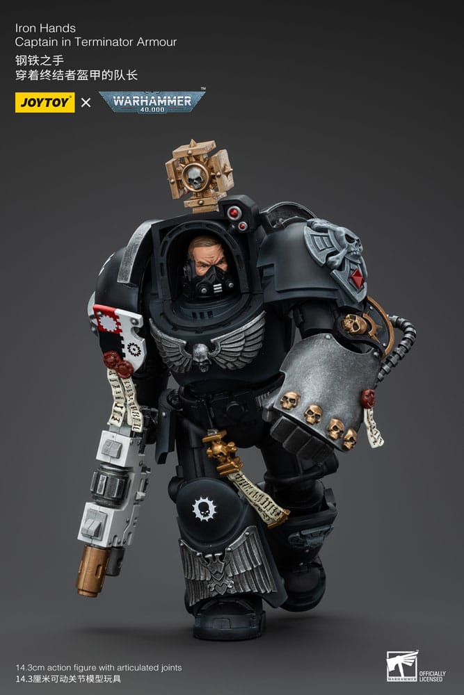 Warhammer 40k Actionfigur 1/18 Iron Hands Captain in Terminator Armour 14 cm     - Versand: 5-7 Tage nach Bestellung