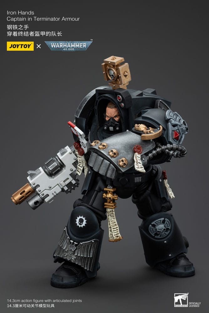 Warhammer 40k Actionfigur 1/18 Iron Hands Captain in Terminator Armour 14 cm     - Versand: 5-7 Tage nach Bestellung