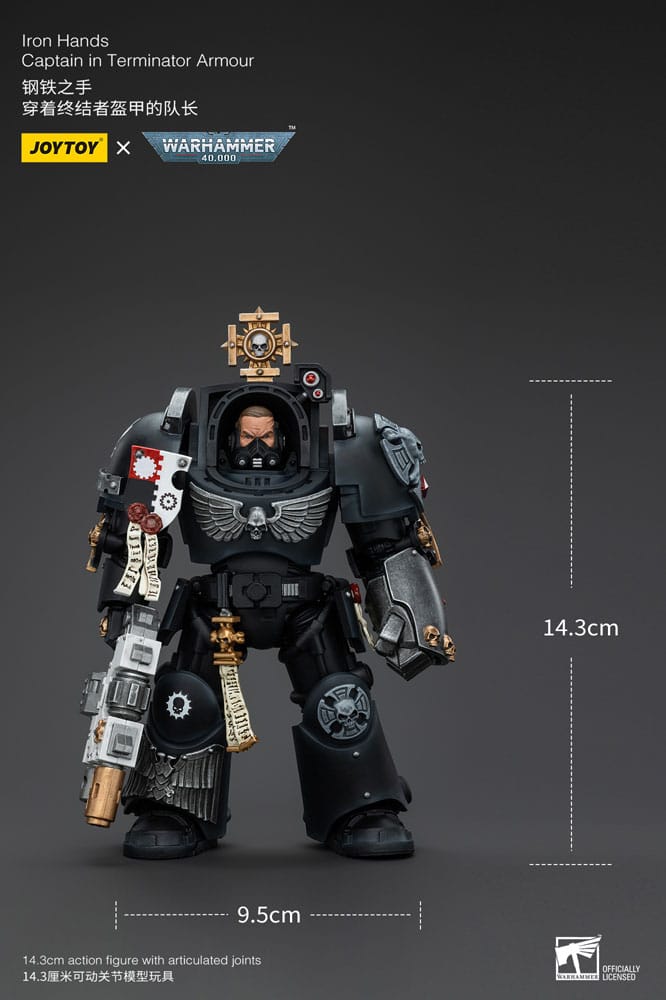 Warhammer 40k Actionfigur 1/18 Iron Hands Captain in Terminator Armour 14 cm     - Versand: 5-7 Tage nach Bestellung