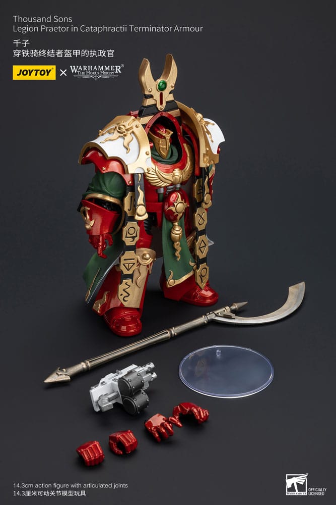 Warhammer The Horus Heresy Actionfigur 1/18 Thousand sons Legion Praetor in Cataphractii Terminator Armour 12 cm    - Preorder - ETA: 30.12.2025
