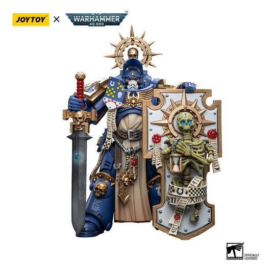 Warhammer 40k Actionfigur 1/18 Ultramarines Primaris Captain with Relic Shield and Power Sword 12 cm  - Preorder - ETA: 08.09.2025