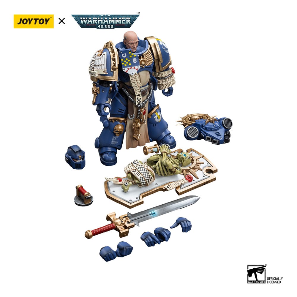 Warhammer 40k Actionfigur 1/18 Ultramarines Primaris Captain with Relic Shield and Power Sword 12 cm  - Preorder - ETA: 08.09.2025