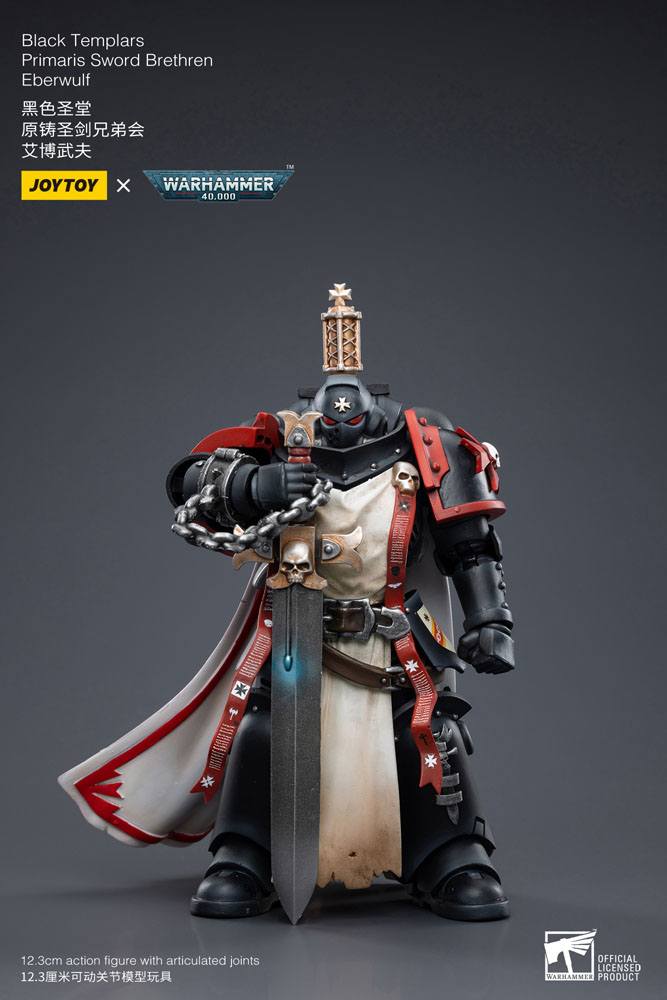 Warhammer 40k Actionfigur 1/18 Black Templars Primaris Sword Brethren Eberwulf 12 cm - Preorder - ETA: 25.11.2026
