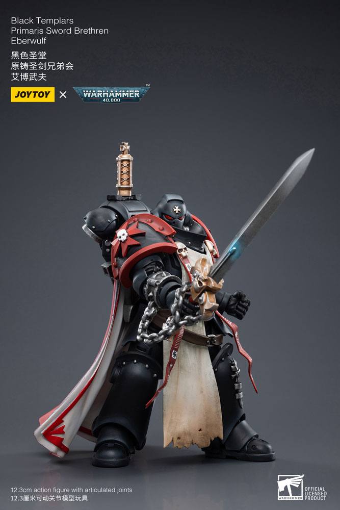 Warhammer 40k Actionfigur 1/18 Black Templars Primaris Sword Brethren Eberwulf 12 cm - Preorder - ETA: 25.11.2026