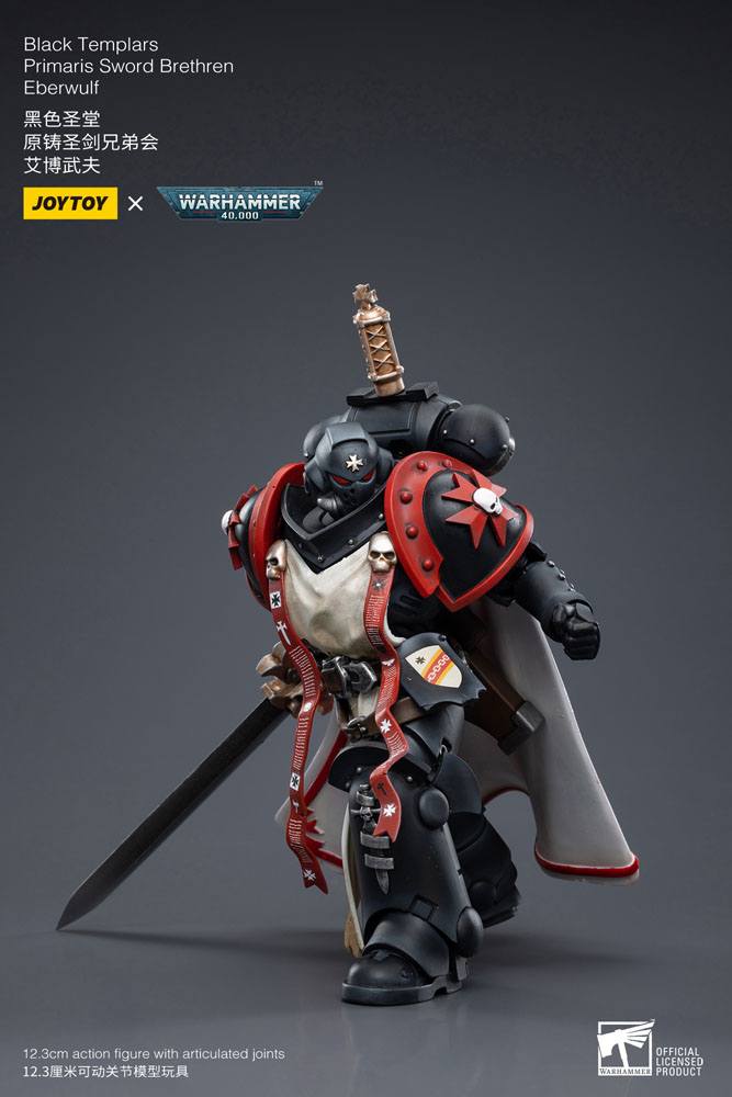 Warhammer 40k Actionfigur 1/18 Black Templars Primaris Sword Brethren Eberwulf 12 cm - Preorder - ETA: 25.11.2026