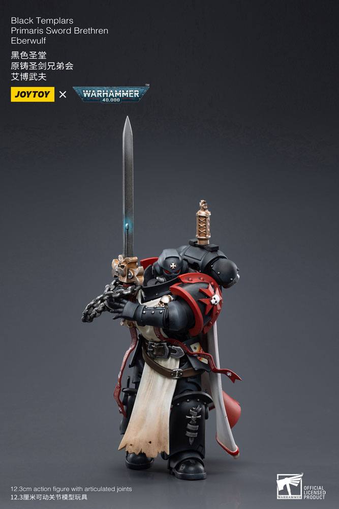 Warhammer 40k Actionfigur 1/18 Black Templars Primaris Sword Brethren Eberwulf 12 cm - Preorder - ETA: 25.11.2026