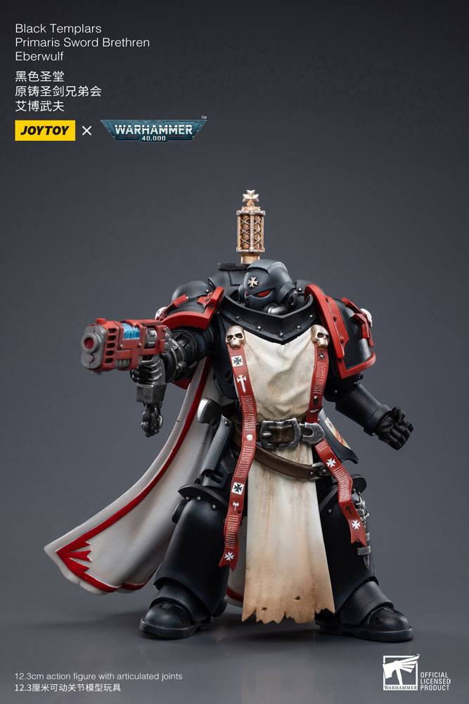 Warhammer 40k Actionfigur 1/18 Black Templars Primaris Sword Brethren Eberwulf 12 cm - Preorder - ETA: 25.11.2026