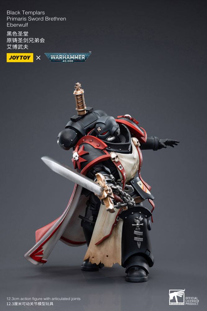 Warhammer 40k Actionfigur 1/18 Black Templars Primaris Sword Brethren Eberwulf 12 cm - Preorder - ETA: 25.11.2026