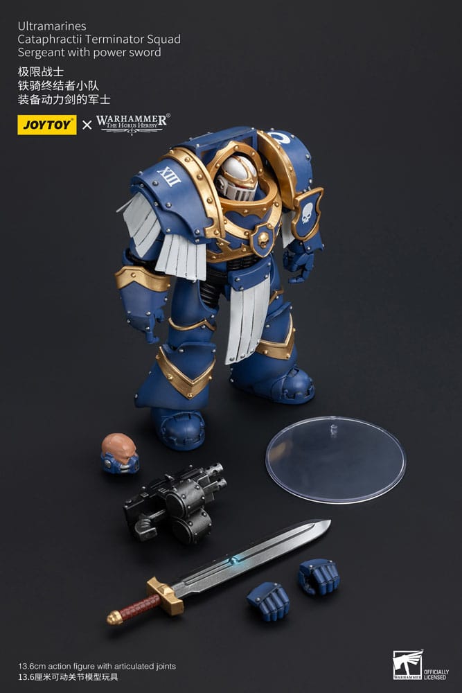 Warhammer The Horus Heresy Actionfigur 1/18 Ultramarines Cataphractii Terminator Squad Sergeant with Power Sword 14 cm       - Versand: 5-7 Tage nach Bestellung