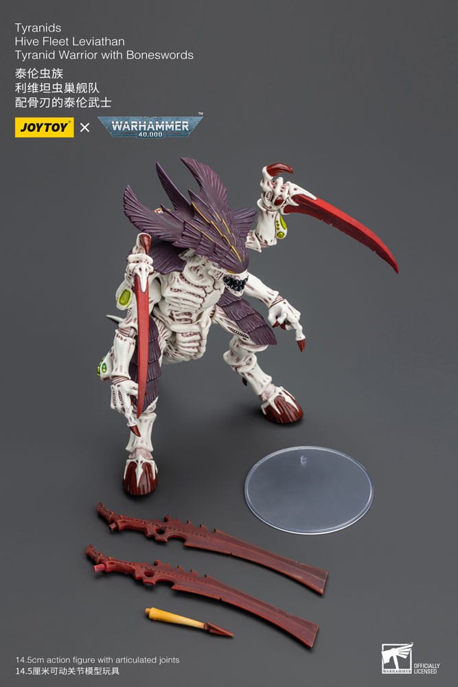 Warhammer 40k Actionfigur 1/18 Tyranids Hive Fleet Leviathan Tyranid Warrior with Boneswords 12 cm   - Preorder - ETA: 25.11.2025