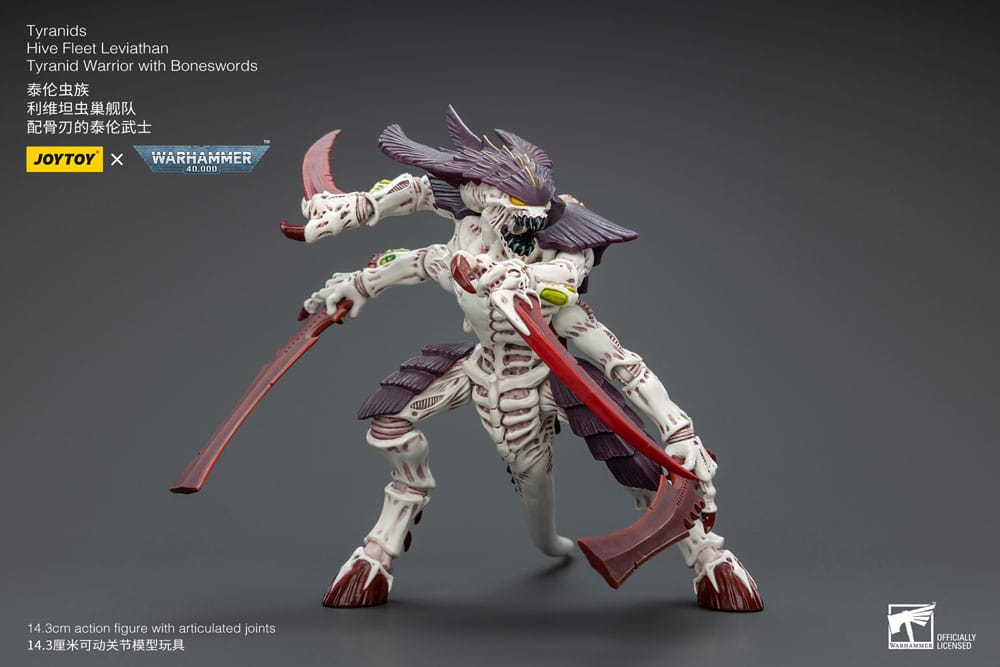 Warhammer 40k Actionfigur 1/18 Tyranids Hive Fleet Leviathan Tyranid Warrior with Boneswords 12 cm   - Preorder - ETA: 25.11.2025