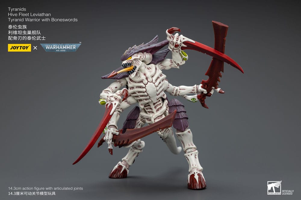 Warhammer 40k Actionfigur 1/18 Tyranids Hive Fleet Leviathan Tyranid Warrior with Boneswords 12 cm   - Preorder - ETA: 25.11.2025